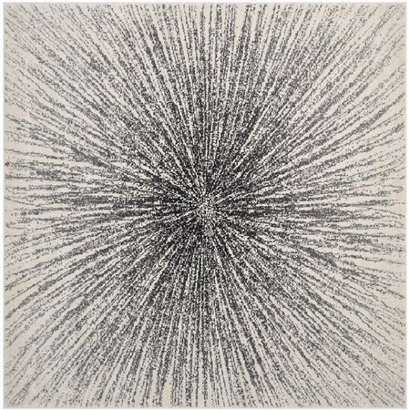 Safavieh 9 ft. x 9 ft. Contemporary Evoke Power Loom Area RugBlack & Ivory EVK228K-9SQ